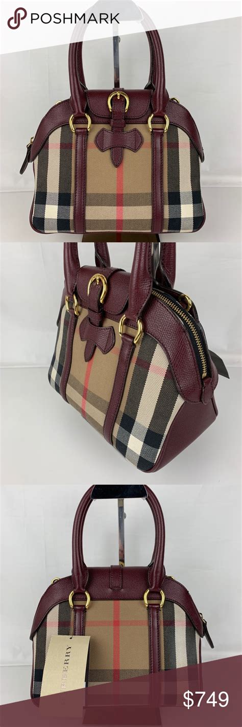 burberry milverton small house check &|Burberry Women's Small Milverton House Check Satchel Tan.